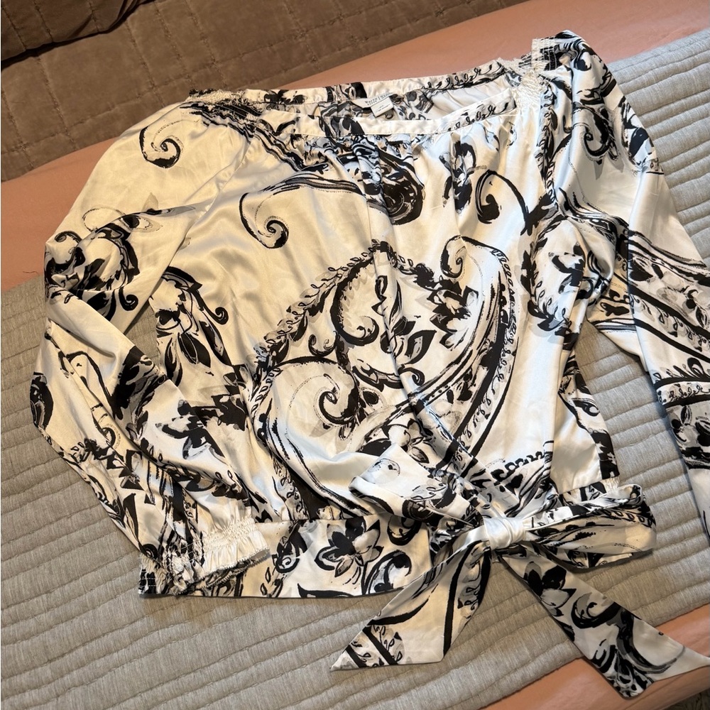 Elegant Black and White Women's Blouse